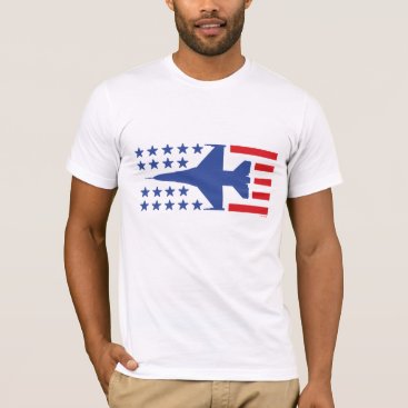 F-16 Viper Fighter Jet Red and Blue Stars Stripes T-Shirt F-16 Viper Fighter Jet Red and Blue Stars Stripes T-Shirt