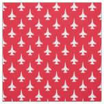 F-16 Viper Fighting Falcon Jet Pattern White Fabric
