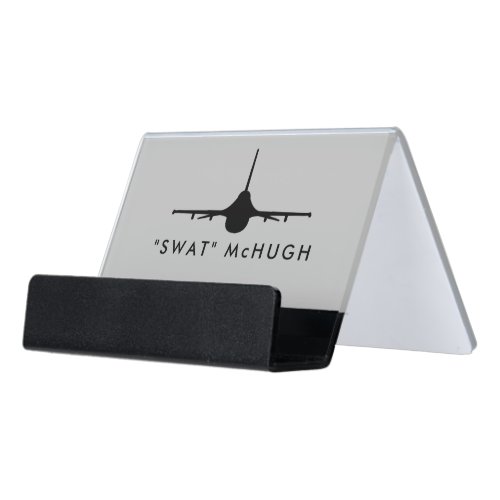 F_16 Viper Pilot Card Holder with Name and Pattern