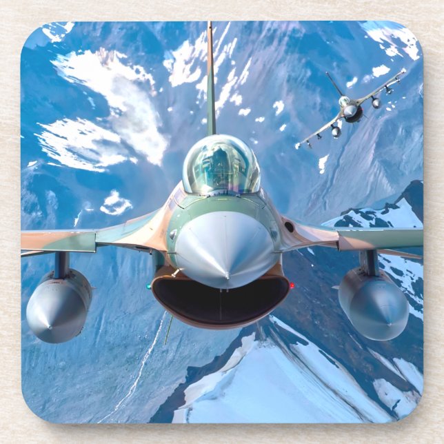 F-16C FIGHTING FALCON BEVERAGE COASTER (Front)
