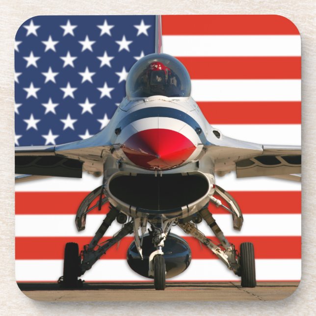F-16C FIGHTING FALCON BEVERAGE COASTER (Front)