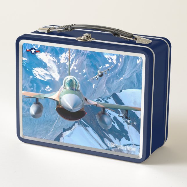 F-16C FIGHTING FALCON METAL LUNCH BOX (Front)