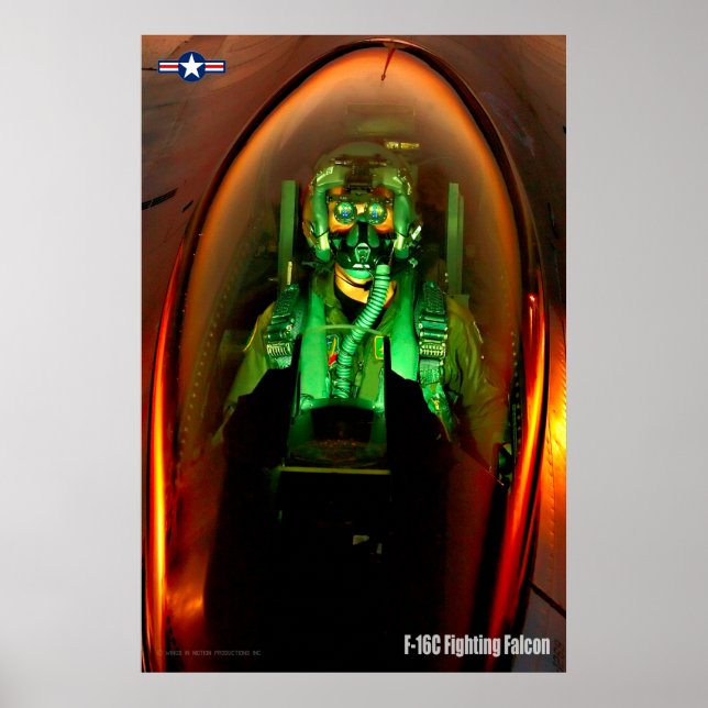 F-16C FIGHTING FALCON PILOT POSTER (Front)