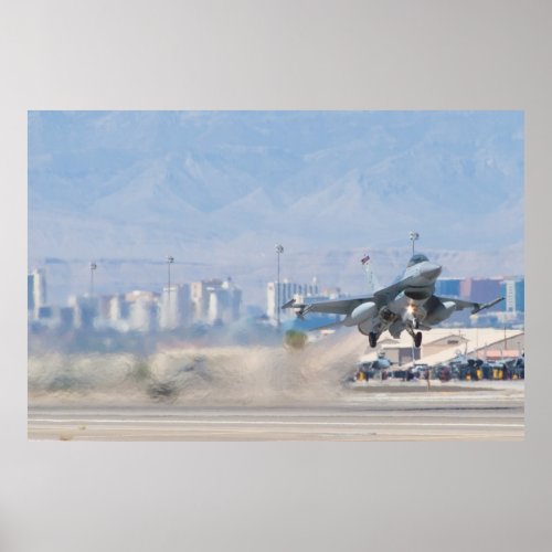 F_16CJ Fighting Falcon LF AF 97 112 Taking Off Poster