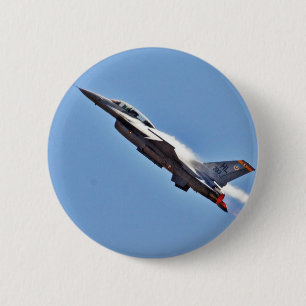 F 16s Jets Fighters Airplanes Pinback Button