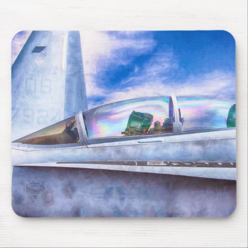 F_18 HORNET FIGHTER JET At Ease Mouse Pad