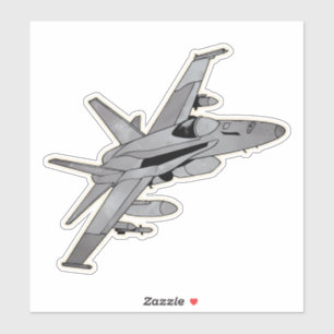 F-18 Hornet, Multirole Fighter Jet Aircraft Sticker