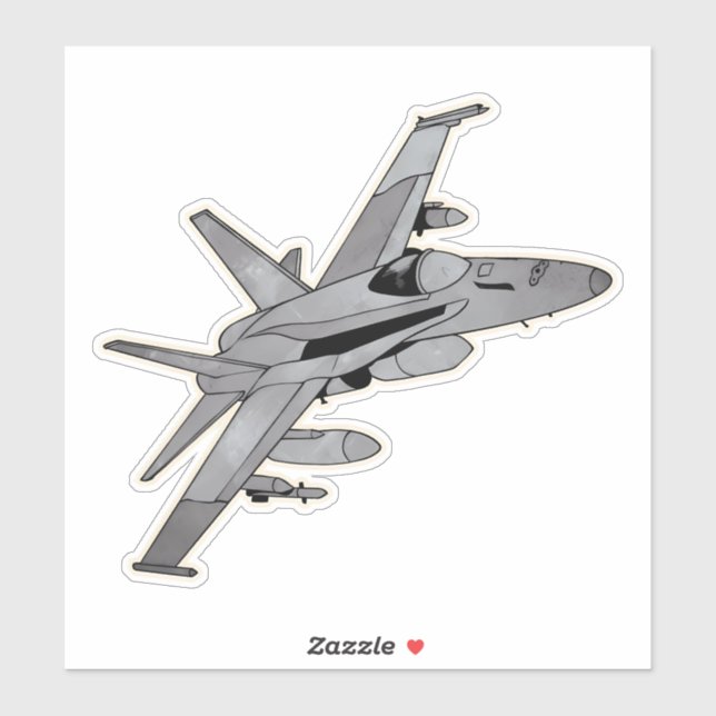 F-18 Hornet, Multirole Fighter Jet Aircraft Sticker (Sheet)