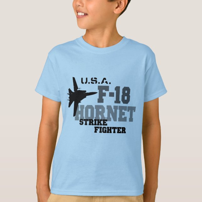 F-18 Hornet - Strike Fighter T-Shirt (Front)