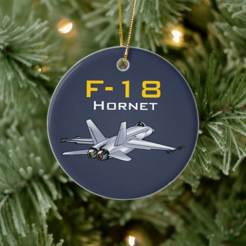 F_18 Super Hornet Aircraft Ceramic Ornament