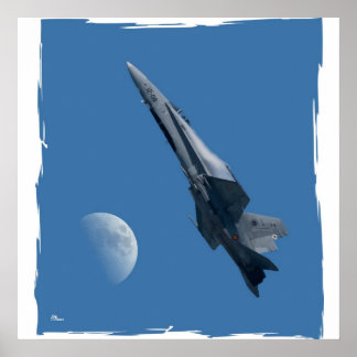 F-18 y luna poster