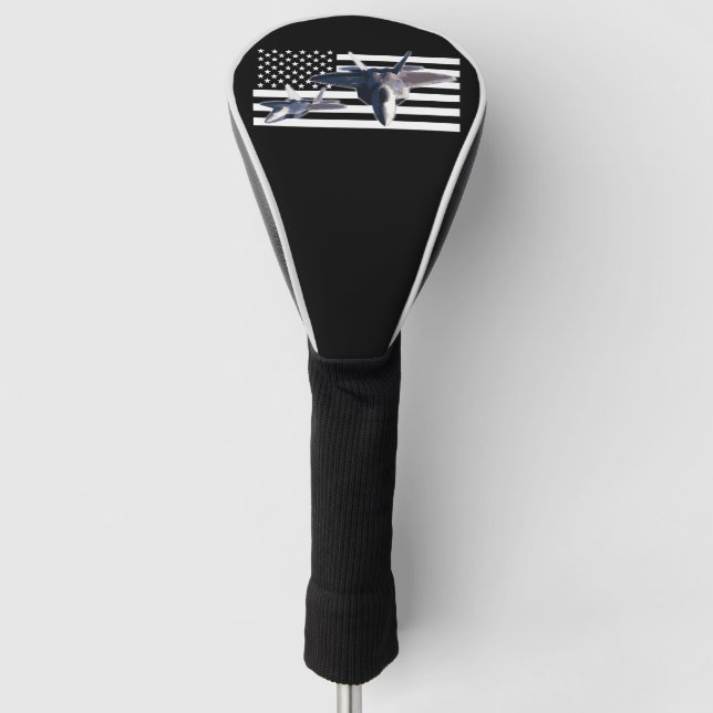 F-22 (Black Flag) Golf Head Cover (Front)