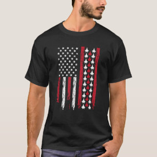 F 22 Crew Jet Fighter Raptor Airplane Distress Ame T-Shirt
