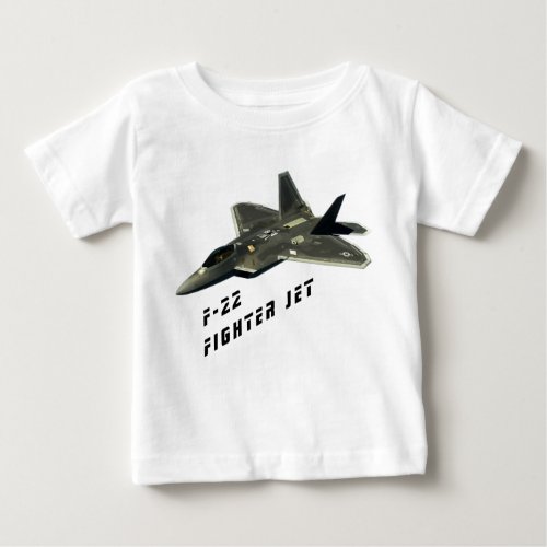 F_22 Fighter Jet Raptor Baby T_Shirt