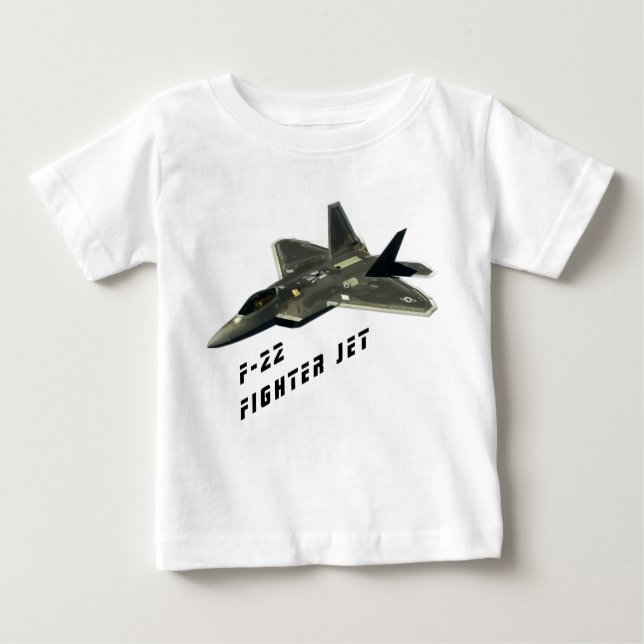 F-22 Fighter Jet, Raptor Baby T-Shirt (Front)