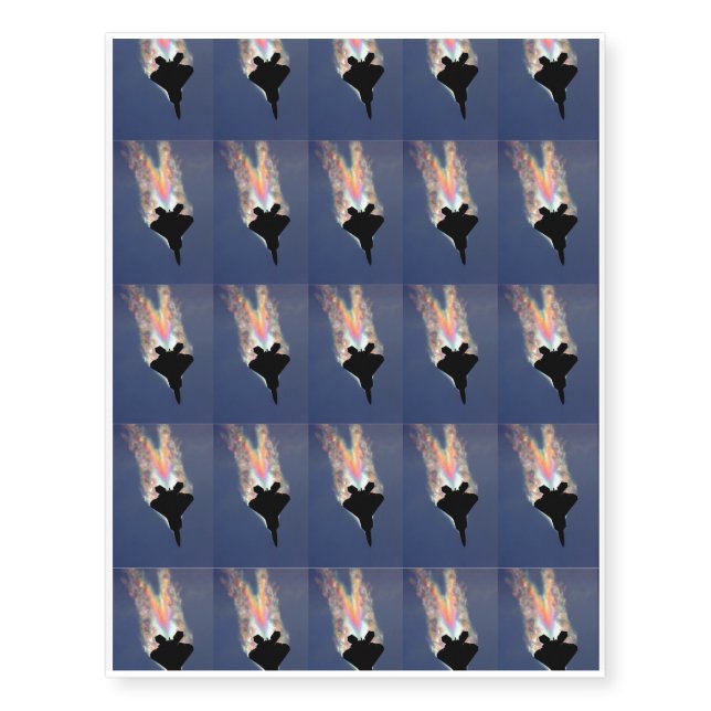 f-22 in dive temporary tattoos (Front)