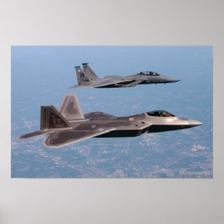 F-22 Raptor and F-15 Eagle Poster
