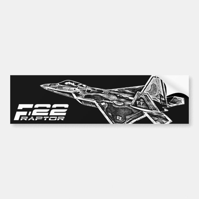 F-22 RAPTOR Bumper Sticker (Front)