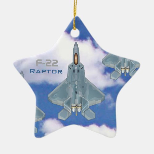 F_22 Raptor Ceramic Ornament