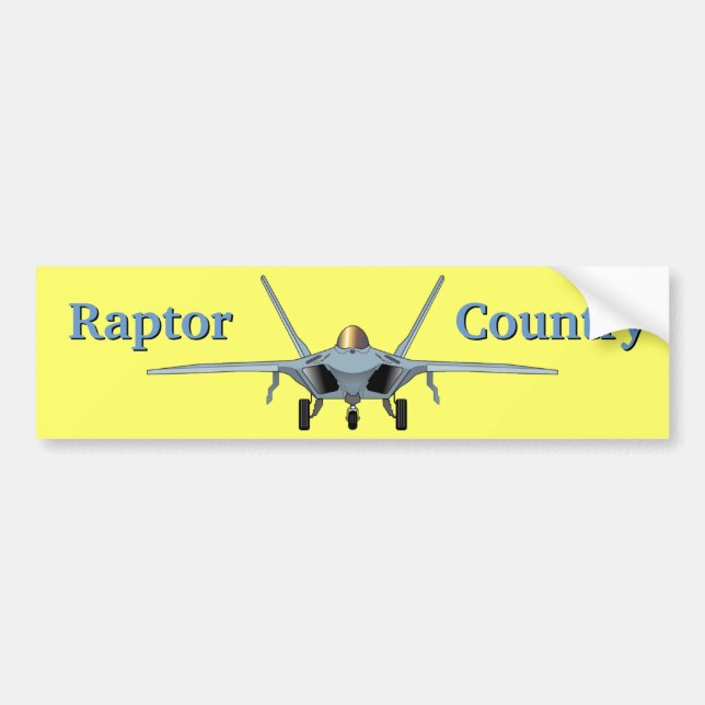 F-22 Raptor Country Bumper Sticker (Front)