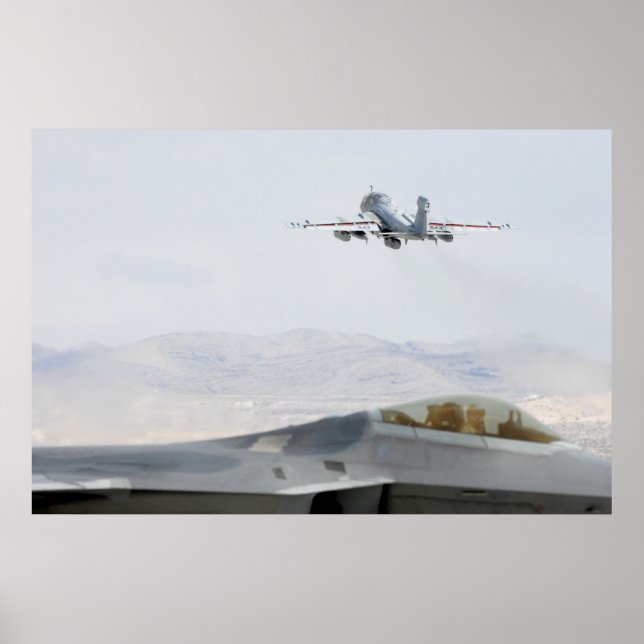 F-22 Raptor EA-6B Prowler Poster (Front)
