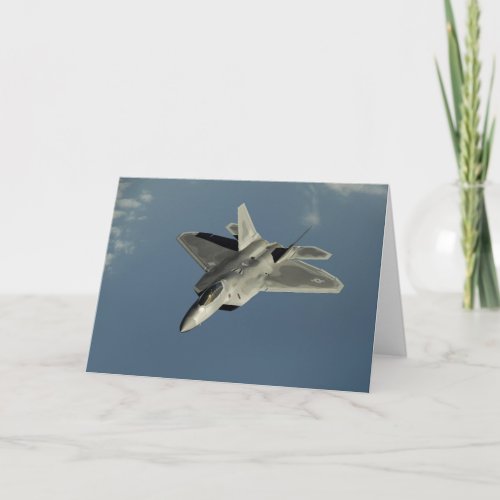 F_22 Raptor Fighter Jet Card