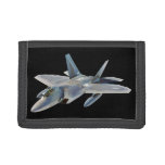 F-22 Raptor Fighter Jet Custom Background Color Trifold Wallet at Zazzle