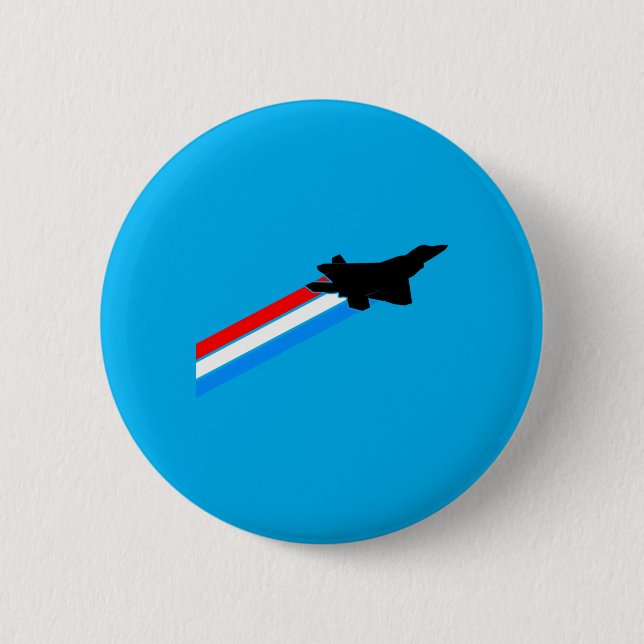 F-22 Raptor Fighter Jet Performance Button (Front)