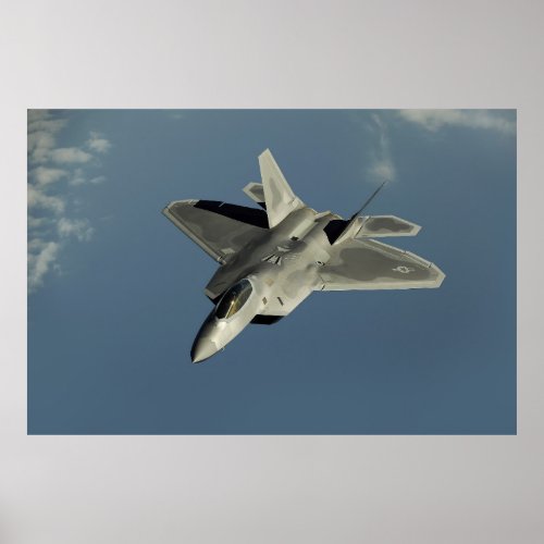 F_22 Raptor Fighter Jet Poster