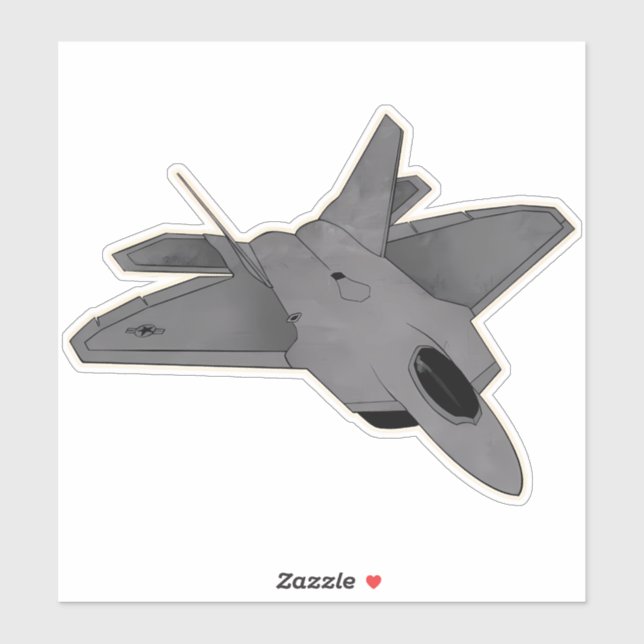 F-22 Raptor, Fighter Jet Sticker (Sheet)