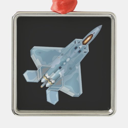 F_22 Raptor Metal Ornament