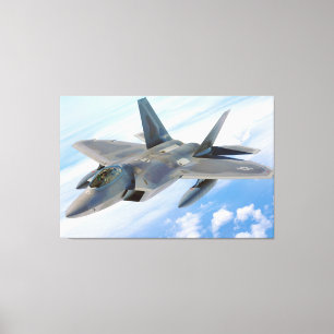 F-22 Raptor Military Jet Canvas Print