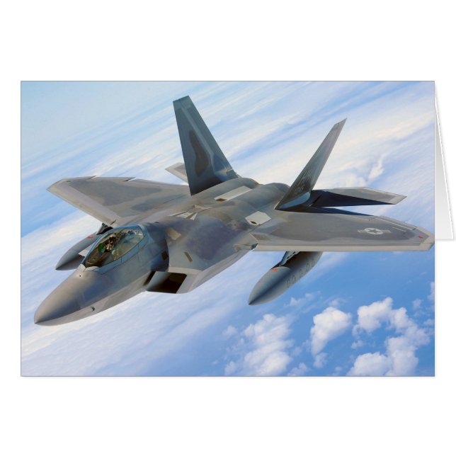 F-22 Raptor Military Jet Cards (Front Horizontal)