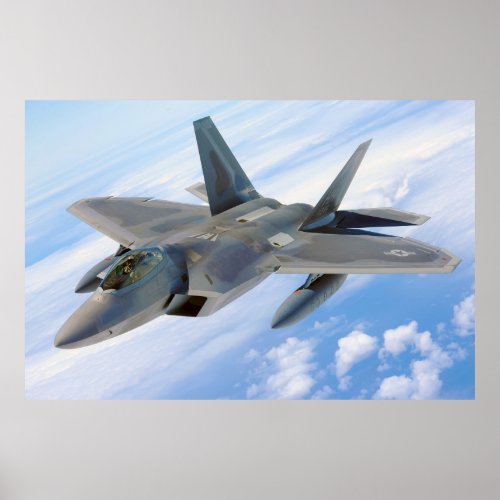 F_22 Raptor Military Jet Poster