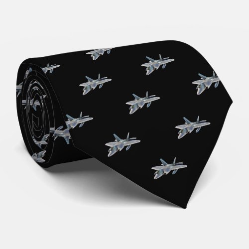 f_22 Raptor Polka Dot Pattern Neck Tie