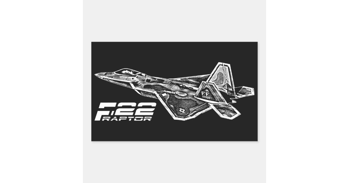 F 22 Raptor Sticker F-22 RAPTOR Rectangle Stickers | Zazzle