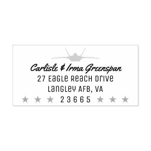 F_22 Raptor Return Address Stamp with Stars