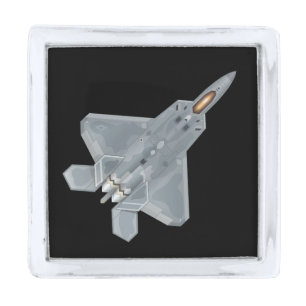 F-22 Raptor Silver Finish Lapel Pin