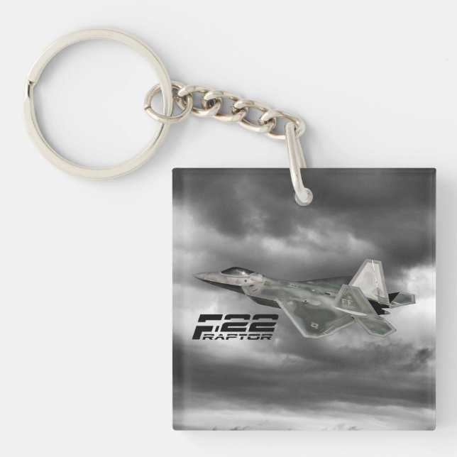 F-22 RAPTOR Square (double-sided) Keychain (Front)