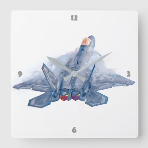F_22 RAPTOR SQUARE WALL CLOCK