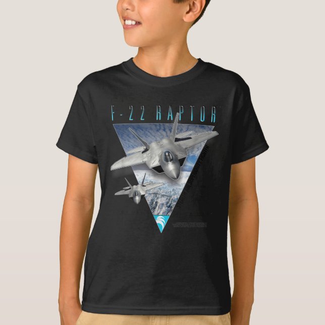 F-22 Raptor Stealth Air Superiority Fighter T-Shirt (Front)