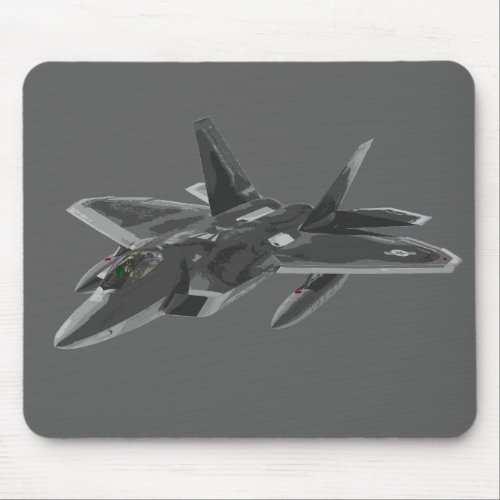 F 22 Raptor Stealthy Fighter Aircraft Mouse Pad