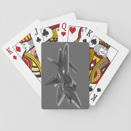F 22 Raptor Stealthy Fighter Aircraft Poker Cards