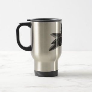 F 22 Raptor Stealthy Fighter Aircraft Travel Mug