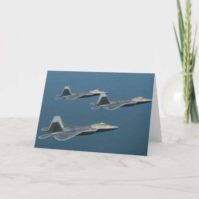 F-22A Raptor Aircraft Poster Card (Front)
