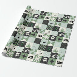 F-35 and 356FS Demon Holiday Squares Wrapping Paper