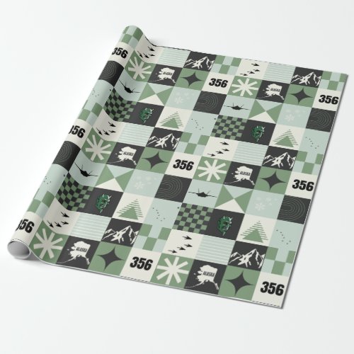 F_35 and 356FS Demon Holiday Squares Wrapping Paper