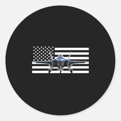 F_35 Black Flag Classic Round Sticker