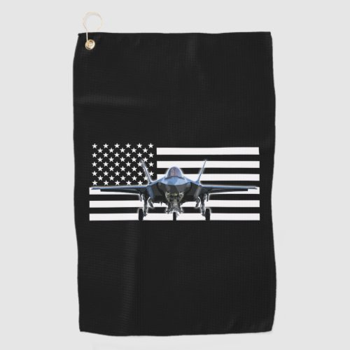 F_35 Black Flag Golf Towel