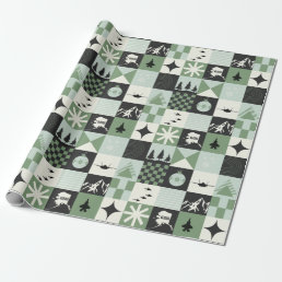 F-35 Holiday Squares Wrapping Paper